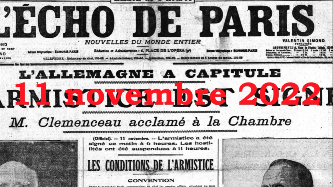 Lire la suite à propos de l’article 11 novembre 1918 – 11 novembre 2022