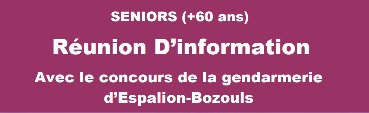 Lire la suite à propos de l’article RÉUNION D’INFORMATION SENIORS (+60 ans)